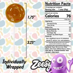 Zeesy Donut Lollipops &ndash; 12 Pack of Individually Wrapped Sprinkle Candy &ndash; Donut Birthday & Party Favors
