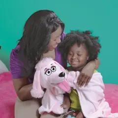 Happy Nappers Cuddleuppets: Poodle - Pink - 2-In-1: Plush Puppet & Blanket