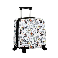 Disney Mickey Mouse and Minnie Mouse 20 Inch White Rolling Luggage