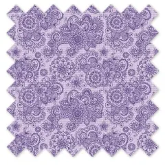 Bacati - Isabella Paisley Lilac Scroll Crib/Toddler Bed Skirt