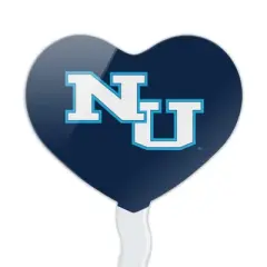 Northwood University Primary Logo Heart Love Cupcake Picks Toppers Decoration Set of 6