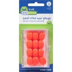 Ezy Dose Kids Silicone Seal-Rite Ear Plugs 6 pr