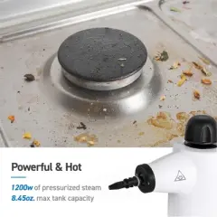 COMMERCIAL CARE Steam Cleaner 1200W and 8.45 Oz. Tank, White