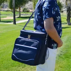 NCAA Illinois Fighting Illini  Soft Sided Cooler with Two Person Picnic Set