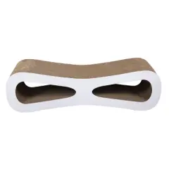 DOMETOUR Cat Scratcher Cat Toy Corrugated Cardboard Figure 8 Shape