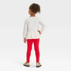 Toddler Girls' Christmas Tree Long Sleeve Top & Leggings Set - Cat & Jack&trade; Off-White