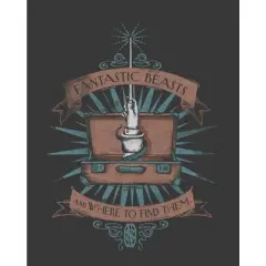 Fantastic Beasts Wizard Hand in Suitcase Black T-shirt Toddler Boy to Youth Boy