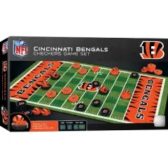 MasterPieces Officially licensed NFL Cincinnati Bengals Checkers Board Game for Families and Kids ages 6 and Up