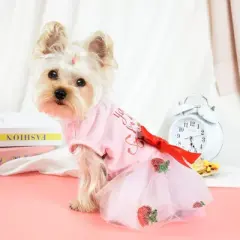 Paaaawaters Small Pet Dog Cat Tutu Lace Dress Puppy Ballet Skirt Princess Apparel Clothes