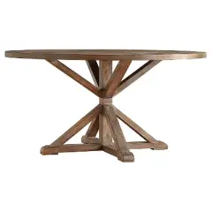 Sierra Round Dining Table Wood Brown - Inspire Q