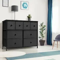 Sorbus Drawer Fabric Dresser for Bedroom Home and Office Black