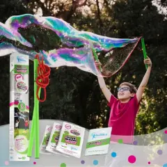 South Beach Bubbles WOWmazing Giant Bubble Powder 4-Piece Kit | Wand + 3 Packets Bubble Powder