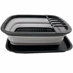 SAMMART Collapsible Dish Drainer with Drainer Board 8L (2.11Gallons)