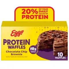 Eggo Frozen Protein Chocolate Chip Brownie Waffles - 12.3oz/10ct