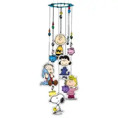 Collections Etc Peanuts Gang Glass Bead Accented Wind Chime