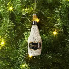 Christmas Glassed Beaded Champagne Bottle Ornament - Wondershop&trade;