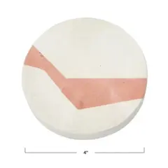 Round Coasters with Abstract Design, Set of 4