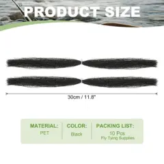 Unique Bargains Holographic Dry Flies Thread Tying Supplies Flash Fly Fishing Line 10 Pcs