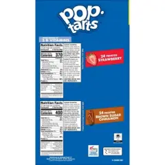Pop-Tarts Frosted Strawberry, Brown Sugar and Cinnamon Toaster Pastries - 81.2oz/48ct
