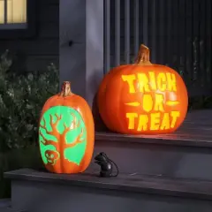 16" Lit Pumpkin Creepy Tree with Timer Full Blow Mold Halloween Decorative Prop - Hyde and EEK! Boutique&trade;