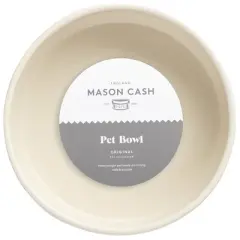 Mason Cash: Embossed Bone Dog Bowl, Cream, 8", 50.7oz, Food & Water Dish