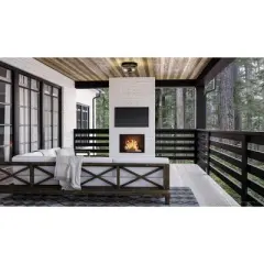 Urban Ambiance Luxury Farmhouse Outdoor Ceiling Light 7.875''H x 14.5''W,  Charcoal Finish,  Kenner Collection, UHP1430