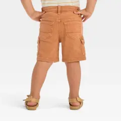 Toddler Boys' Button-Front Denim Shorts - Cat & Jack&trade; Orange