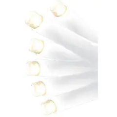 GE StayBright 250-Count Warm White LED String Lights on White Wire 51.8-ft