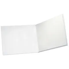 Ashley Productions&reg; Big Hardcover Blank Book, 11" x 8.5" Landscape, White, Pack of 6
