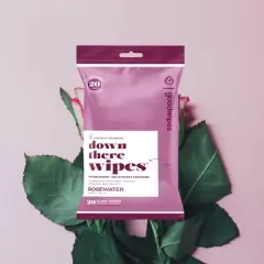 Goodwipes Flushable Down There Cleansing Wipes - Rosewater - 20ct