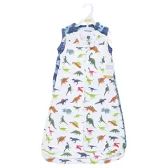 Hudson Baby Infant Boy Interlock Cotton Sleeveless Sleeping Bag, Dinosaurs