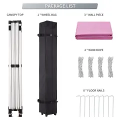 10 x 10 Pop Up Canopy, Outdoor Patio Portable Canopy Tent with Roller Bag, for Events, Parties, Camping