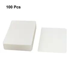 Unique Bargains Plastic 2R Photo Paper Cards Laminating Pouch Film 100 Pcs White 2.6" x 3.7"(L*W)