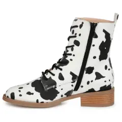 Journee Collection Womens Vienna Block Heel Combat Boots