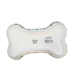 Transpac 1.75 In Holiday Pet Bowls Christmas , Bone Shape Paw Prints (1PC)