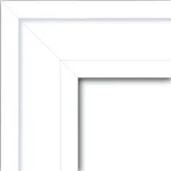 Amanti Art Craftsman White Wood Framed Magnetic Board