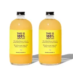 Cheeky Cocktails 100% Lemon Juice, 16 Fl Oz (Pack of 2)
