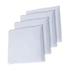 Regulation Sized Cornhole Bag Set- Durable Canvas Bags with Moisture Proof Plastic Lining for Kids and Adults by Toy Time (8 Pack, Blue/White)