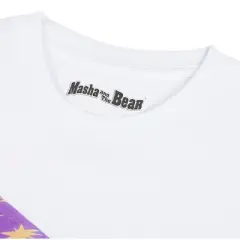 Masha and the Bear Short Sleeve T-Shirt with Masha Wizard, Comfortable Crewneck, Machine Washable - Toddler