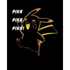 Seven Times Six Pokemon Hoodie Men's Pika Pika Pika Pikachu Long Sleeve Graphic Sweatshirt Black