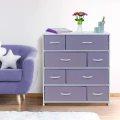 Sorbus Nightstand with Drawers for Bedroom Home Office Purple