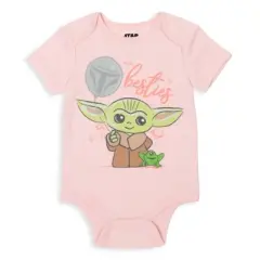 Star Wars The Mandalorian Baby Yoda Baby Girls 5 Pack Short Sleeve Baby Bodysuits Multicolor 24 Months