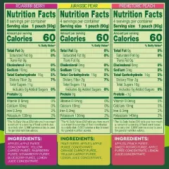 GoGo squeeZ Fruit & veggieZ Applesauce and Puree Variety Pack, Jurassic Pear, Roarrrr Berry & Prehistoric Peach - 3.2oz/20ct