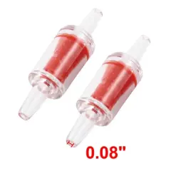 Unique Bargains Aquarium Tank Air Pump Co2 Diffuser Red Clear One Way Check Valves 3 Pcs