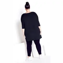 Women's Plus Size Zara Bamboo Tunic - black | ZIM & ZOE