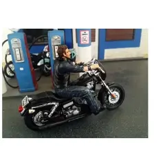 Biker Bull Dog Figurine for 1/18 Scale Models by American Diorama