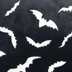 18"x18" Swarm of Bats Halloween Square Throw Pillow Black - Lush D&eacute;cor