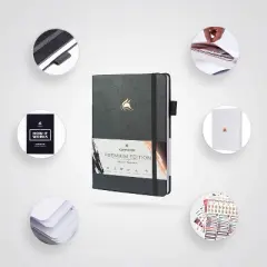 Undated Planner Premium Weekly 7"x10" Silver Black - Clever Fox