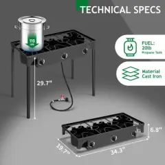 Winado 3 Burner 225,000 BTU Portable Propane Gas Cooker