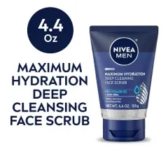 NIVEA Men Maximum Hydration Deep Cleaning Face Scrub with Aloe Vera - 4.4oz